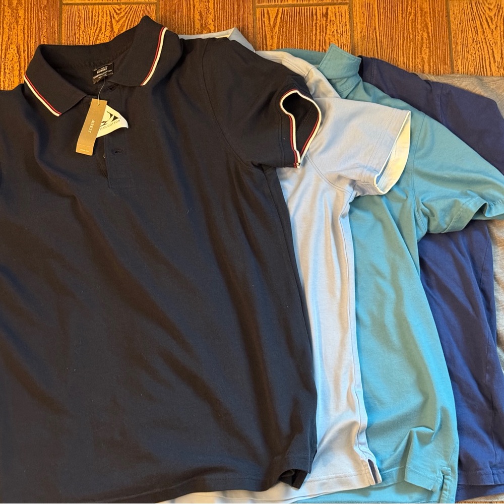 Men's Polo Shirt Set -Light Blue, Blue, Henley - Banana Republic - J. Crew